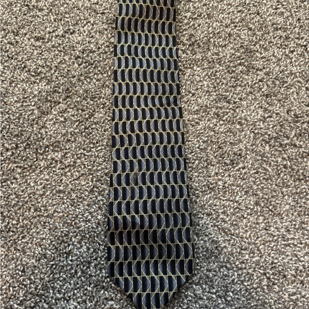 Elegant Black, Blue and Green Men's Tie